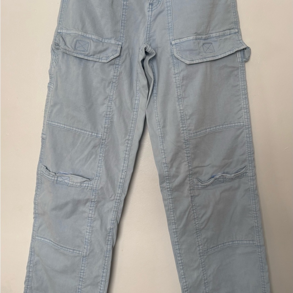 Stylish Women's Sky Blue Cargo Pants